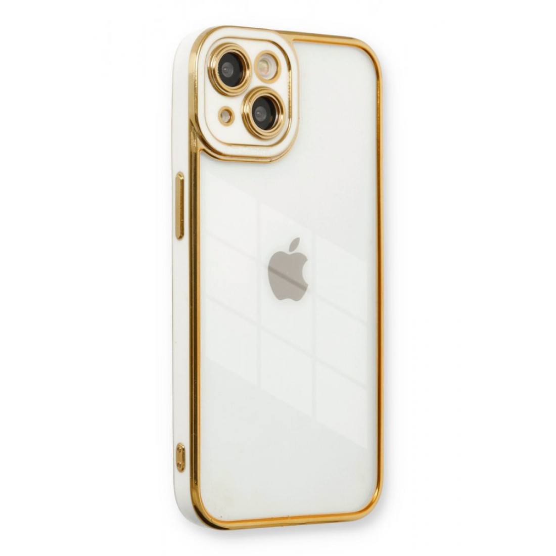  iPhone 13 Kılıf Liva Lens Silikon - Beyaz