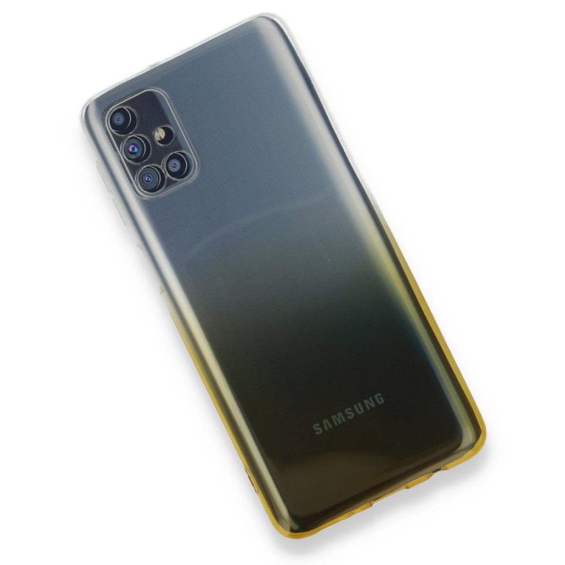  Samsung Galaxy M51 Kılıf Lüx Çift Renkli Silikon - Sarı