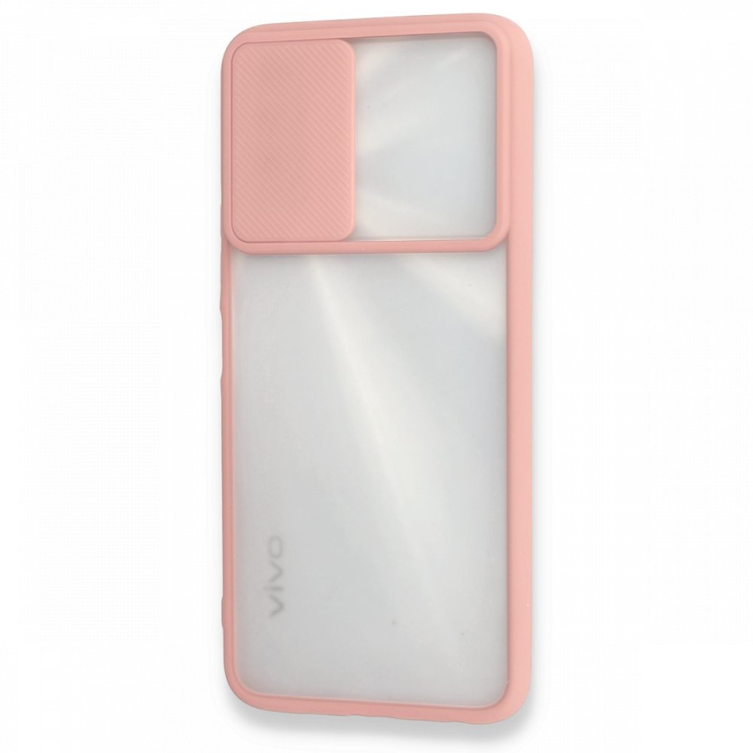  Vivo Y11S Kılıf Palm Buzlu Kamera Sürgülü Silikon - Pembe
