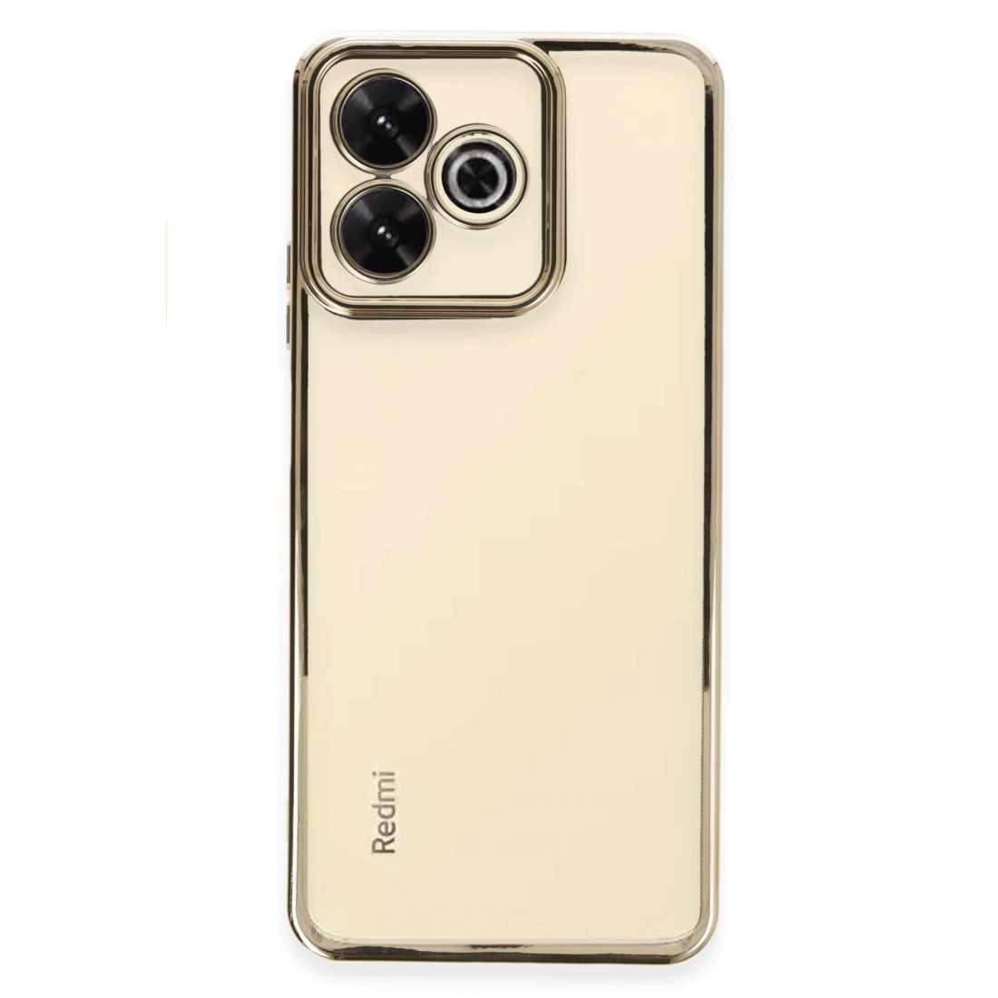 Xiaomi Redmi 13 4G Kılıf Razer Lensli Silikon - Gold Xiaomi Redmi 13 4G Kılıf Razer Lensli Silikon - Gold