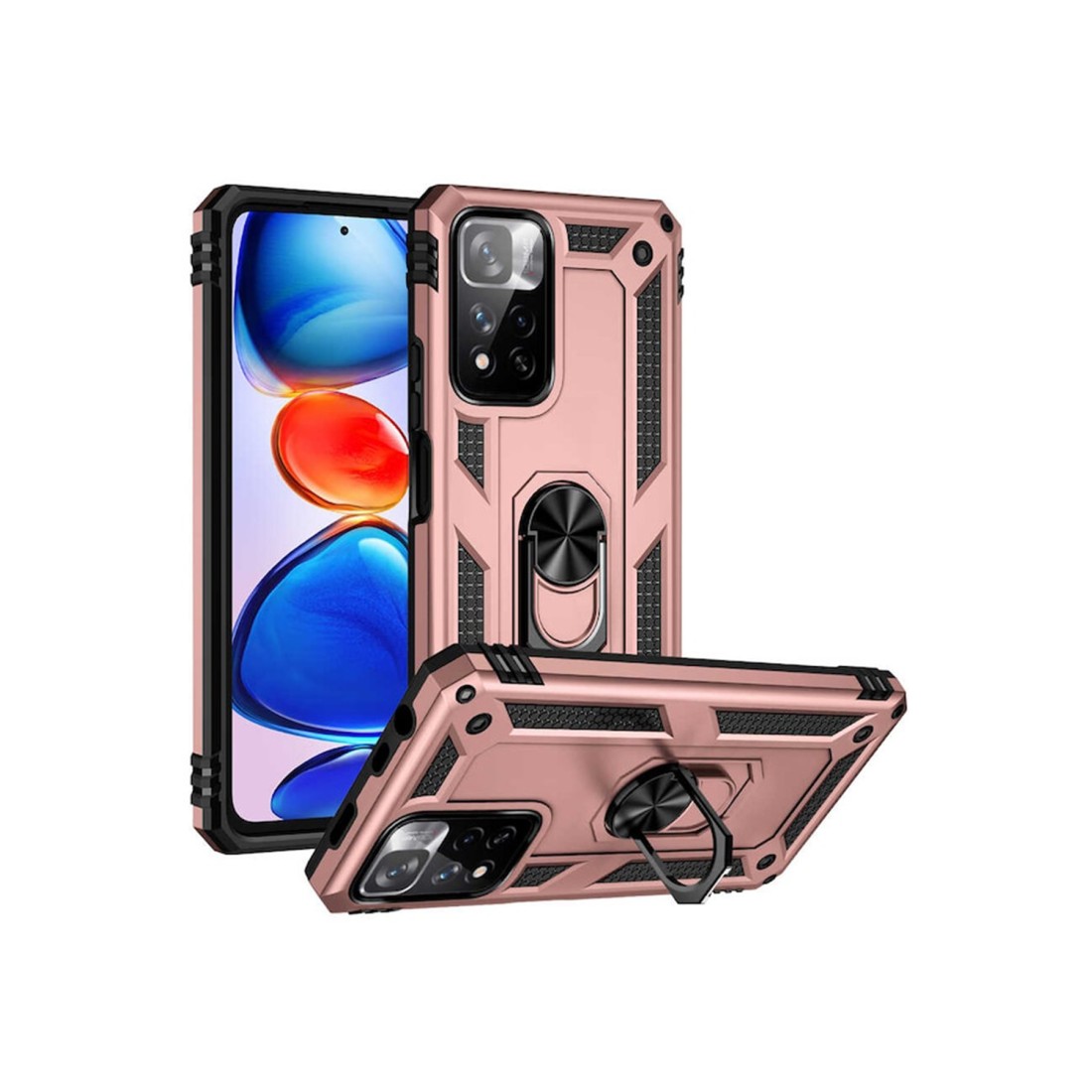 Xiaomi Redmi Note 11 Pro Plus 5G Kılıf Sofya Yüzüklü Silikon Kapak - Rose Xiaomi Redmi Note 11 Pro Plus 5G Kılıf Sofya Yüzüklü Silikon Kapak - Rose