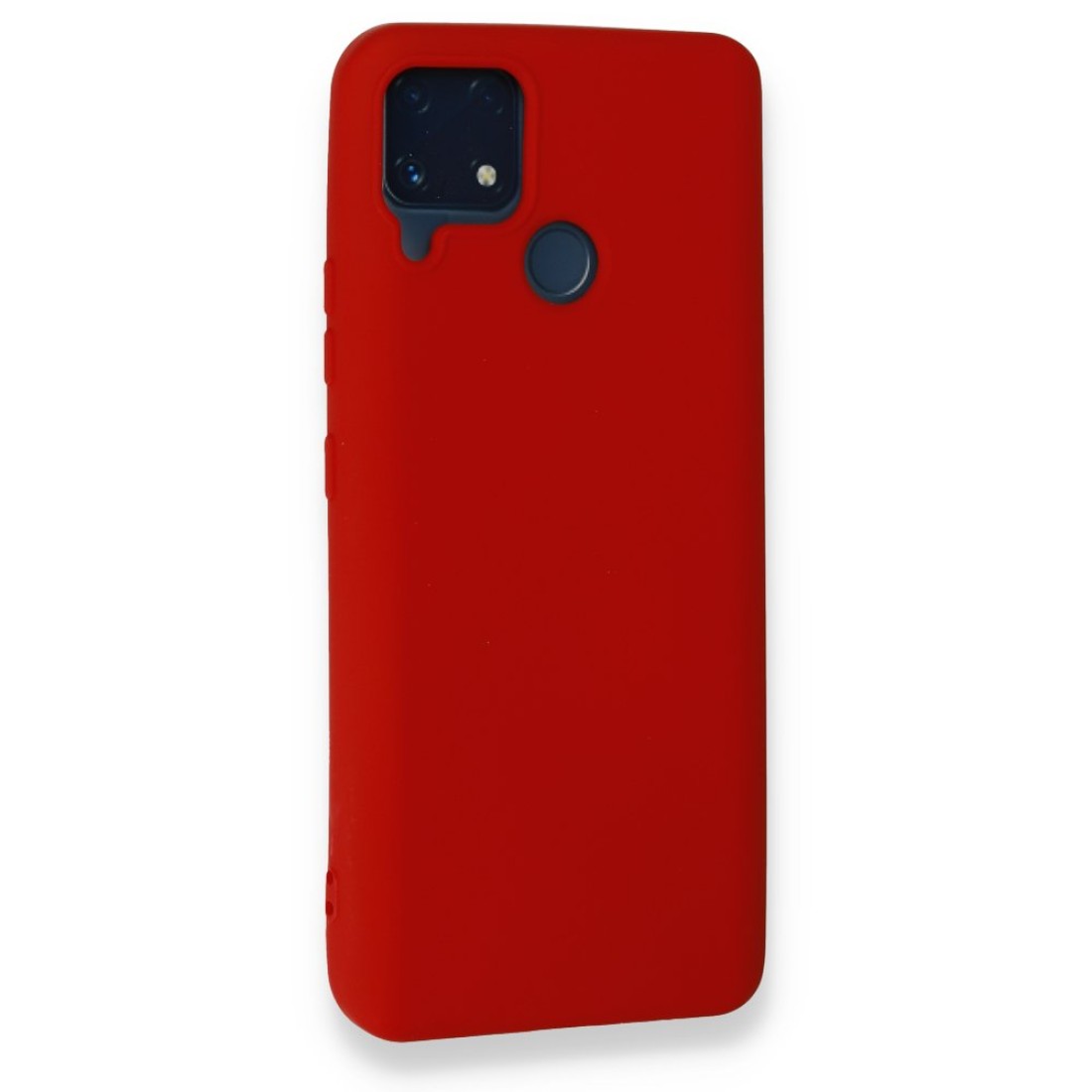  Realme C25 Kılıf Nano içi Kadife Silikon - Kırmızı