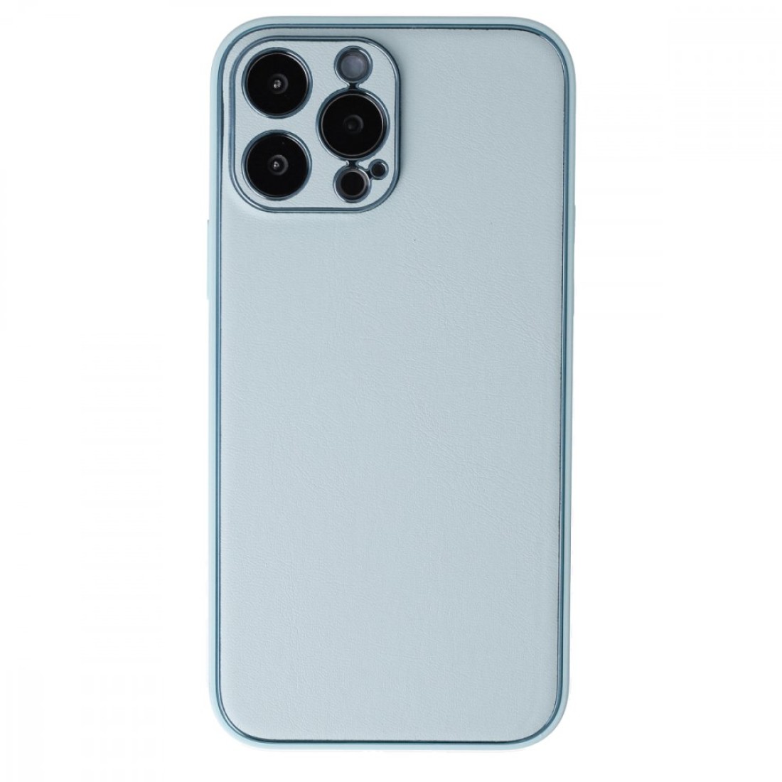  iPhone 13 Pro Max Kılıf Coco Deri Silikon Kapak - Turkuaz