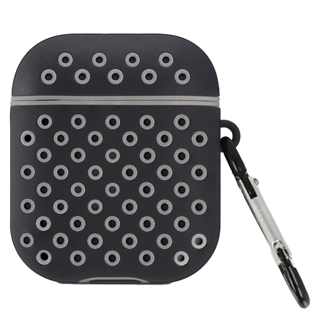  Airpods (1.nesil) Spor Delikli Kılıf - Siyah-Gri