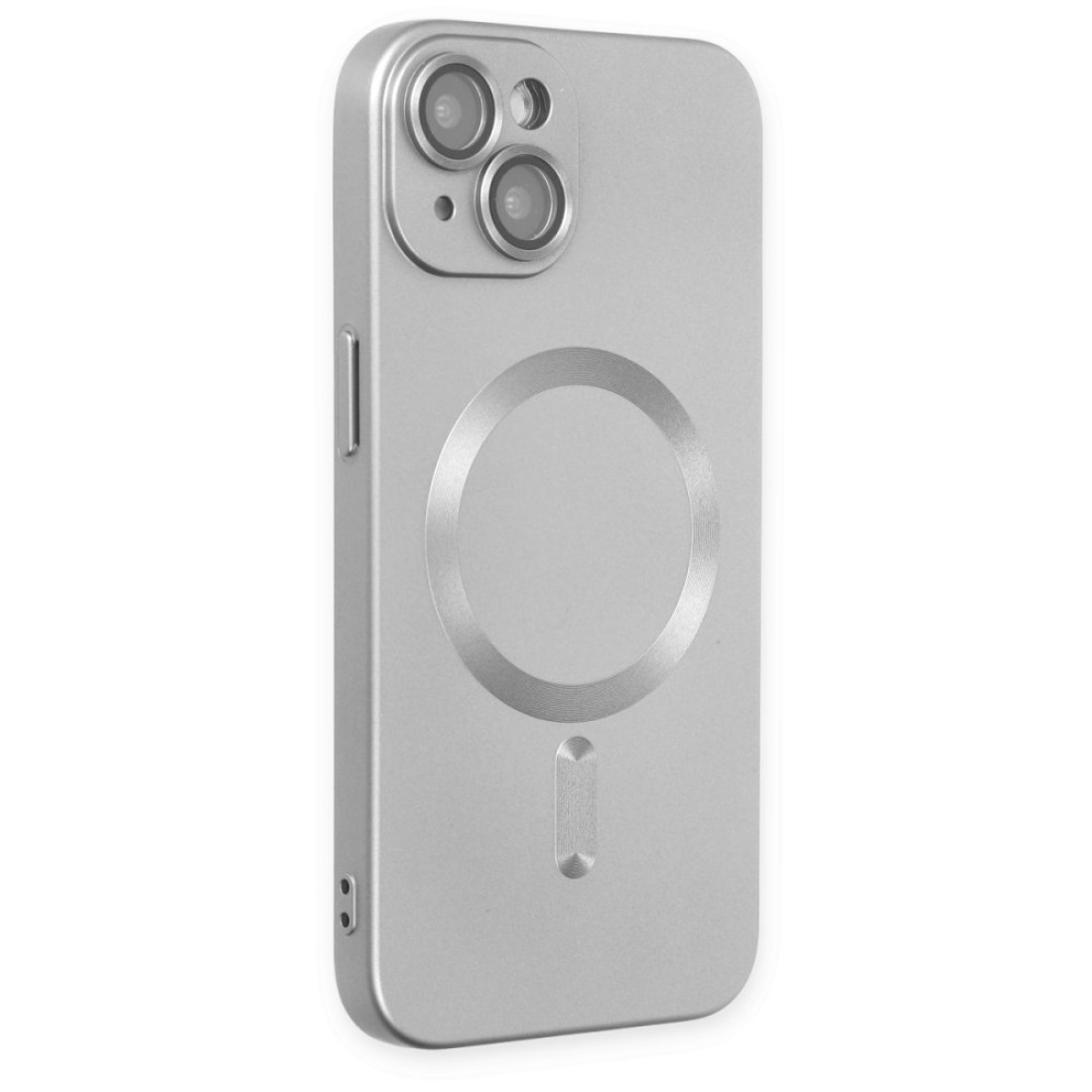  iPhone 14 Plus Kılıf Moshi Lens Magneticsafe Silikon - Gümüş