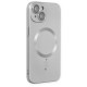  iPhone 14 Plus Kılıf Moshi Lens Magneticsafe Silikon - Gümüş