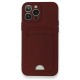 iPhone 13 Pro Max Kılıf Kelvin Kartvizitli Silikon - Bordo iPhone 13 Pro Max Kılıf Kelvin Kartvizitli Silikon - Bordo