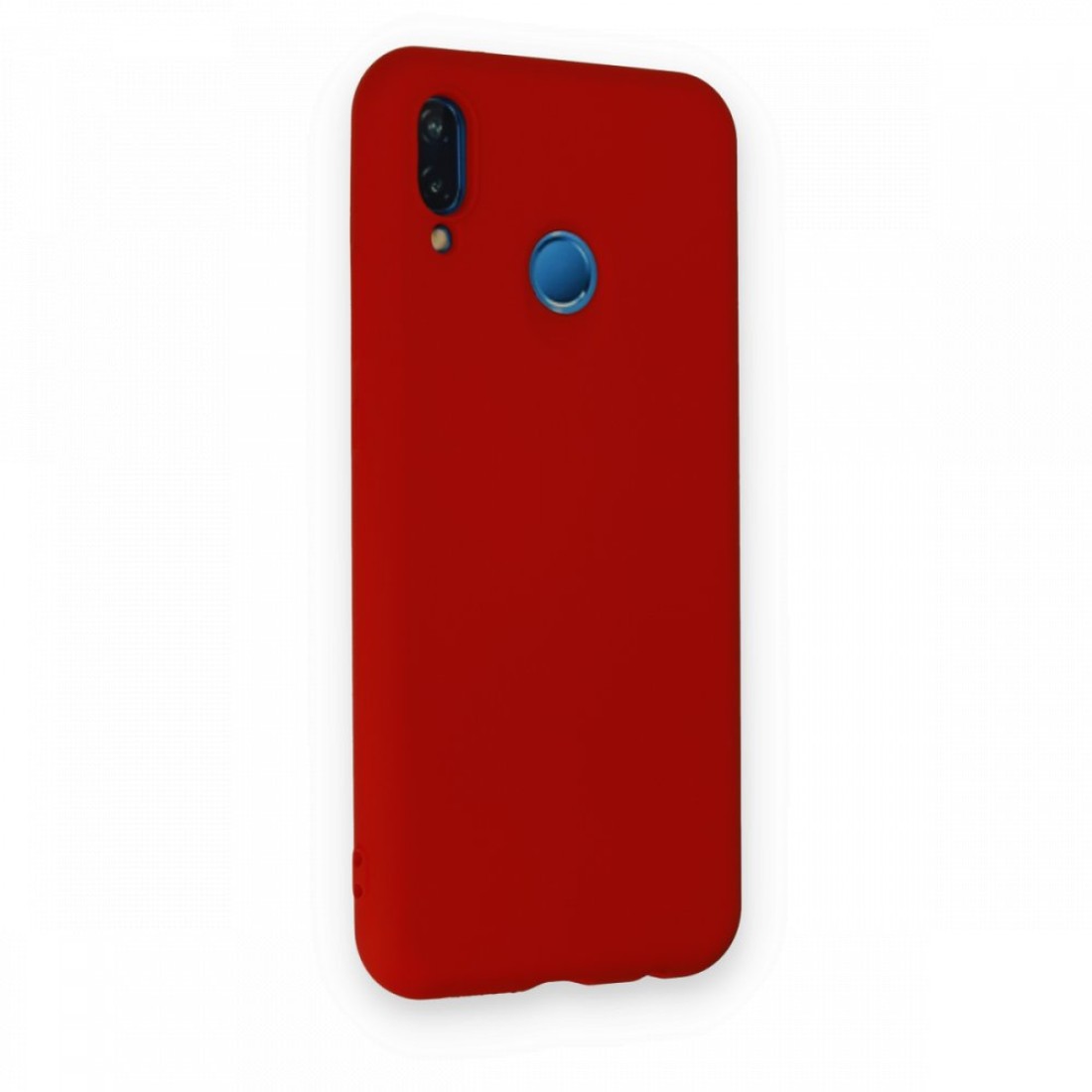  Huawei P20 Lite Kılıf Nano içi Kadife Silikon - Kırmızı