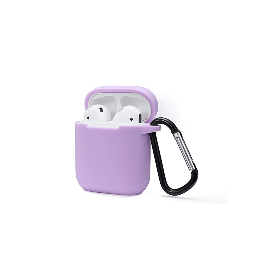  Airpods (1.nesil) Sert Silikon Kılıf - Lila