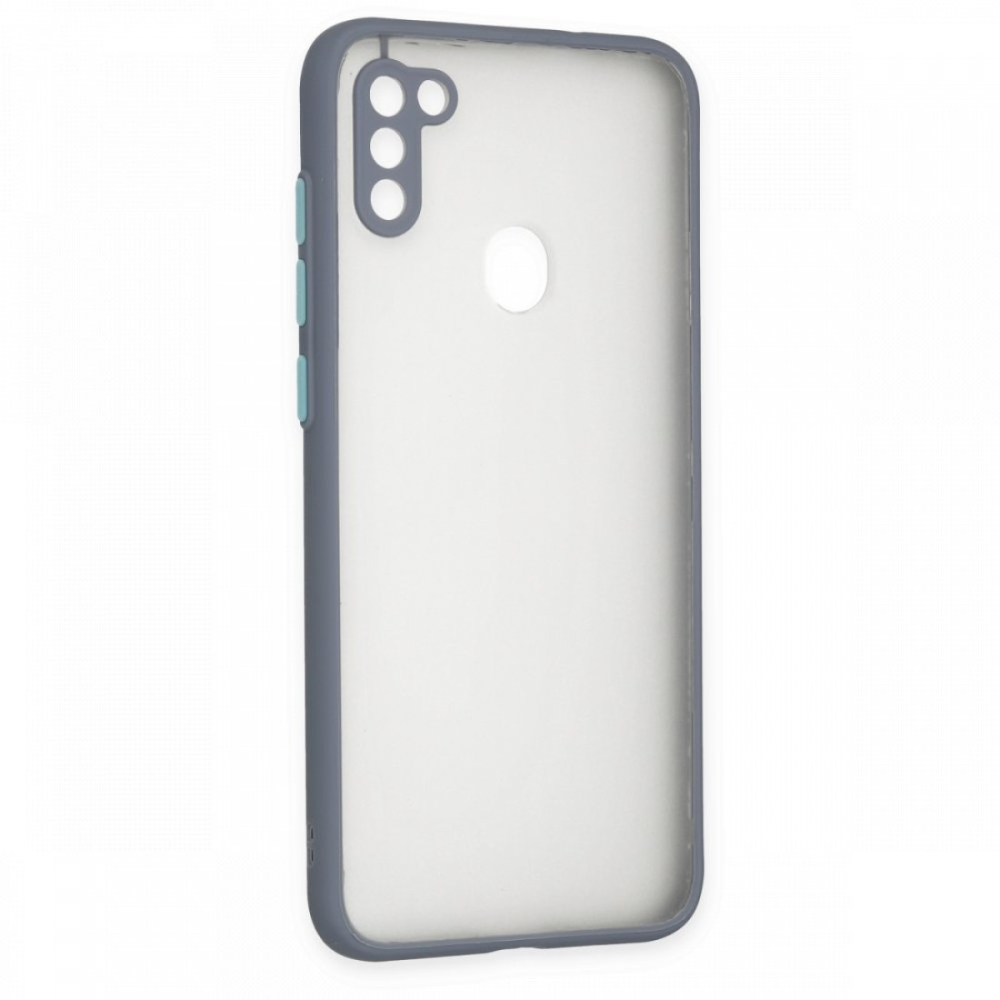  Samsung Galaxy A11 Kılıf Montreal Silikon Kapak - Gri