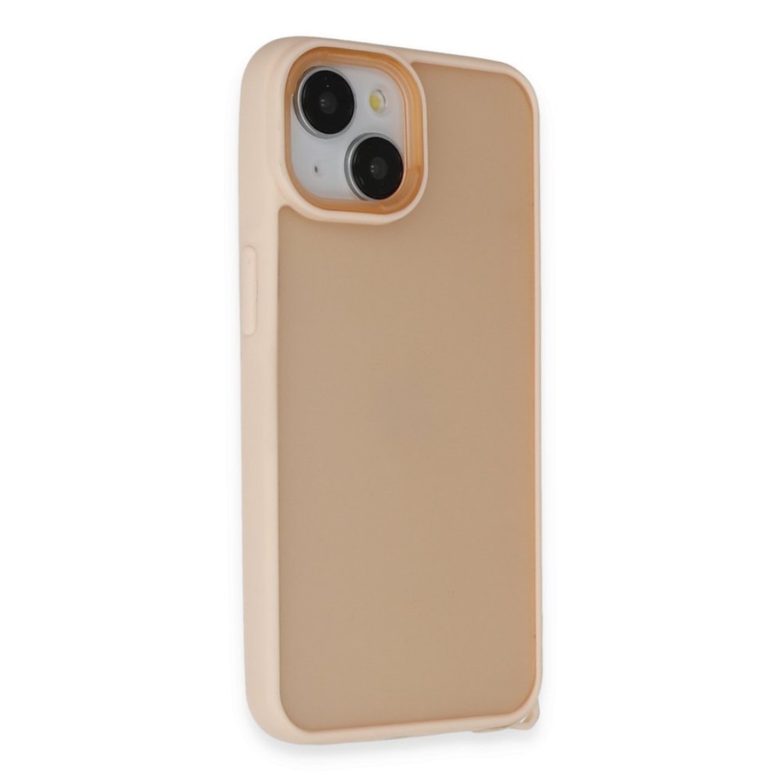  iPhone 15 Kılıf Elegant Kapak - Pudra