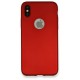  iPhone XS Kılıf First Silikon - Bordo