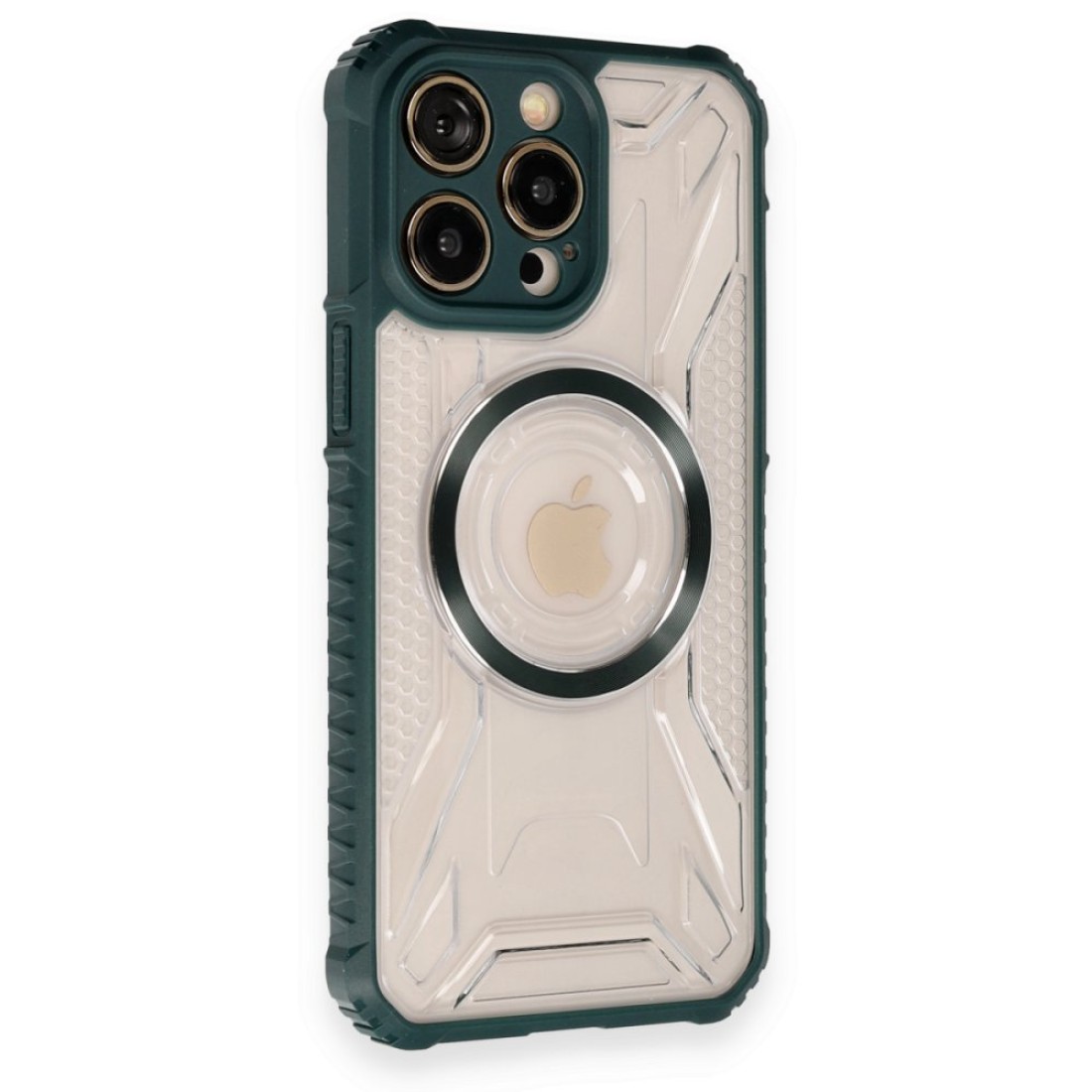  iPhone 12 Pro Kılıf Prag Magneticsafe Kapak - Koyu Yeşil