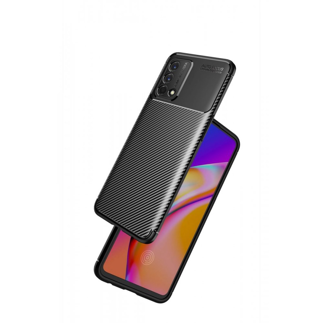 Oppo A74 4G Kılıf Auto Focus Karbon Kapak - Lacivert Oppo A74 4G Kılıf Auto Focus Karbon Kapak - Lacivert