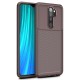  Xiaomi Redmi Note 8 Pro Kılıf Auto Focus Karbon Kapak - Kahverengi