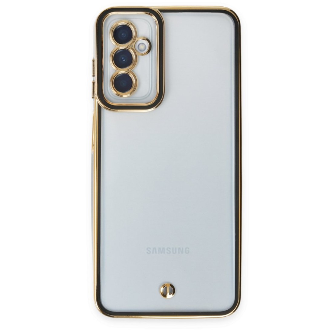  Samsung Galaxy M13 Kılıf Liva Lens Silikon - Siyah
