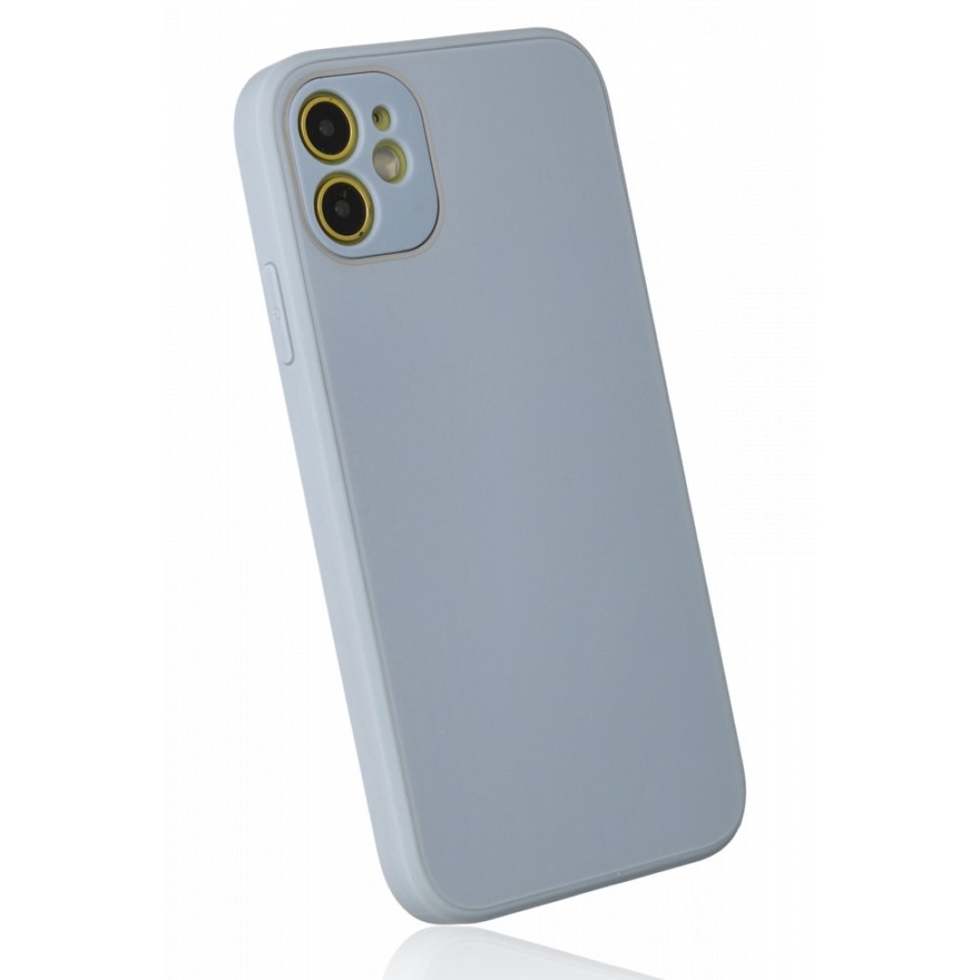  iPhone 12 Kılıf Glass Kapak - Sky Blue