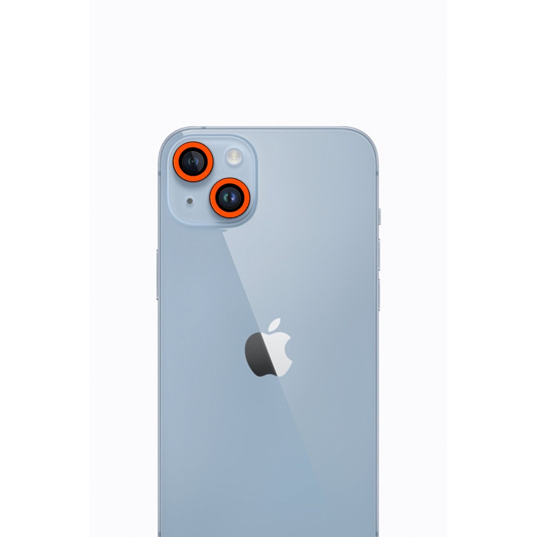  iPhone 13 Mini Neon Fosforlu Kamera Lens - Turuncu