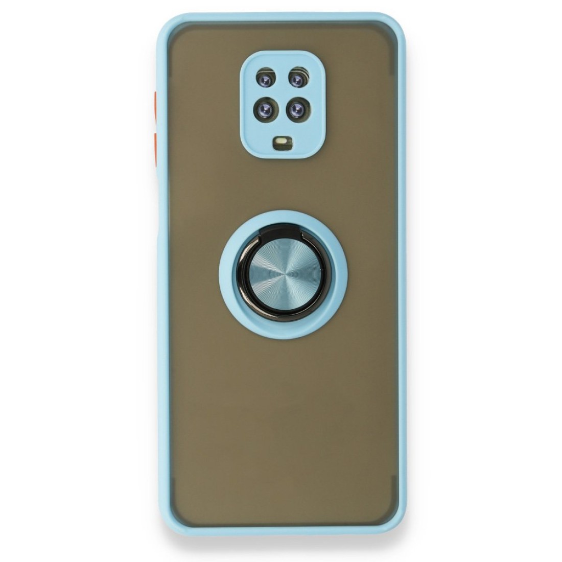  Xiaomi Redmi Note 9S Kılıf Montreal Yüzüklü Silikon Kapak - Buz Mavi