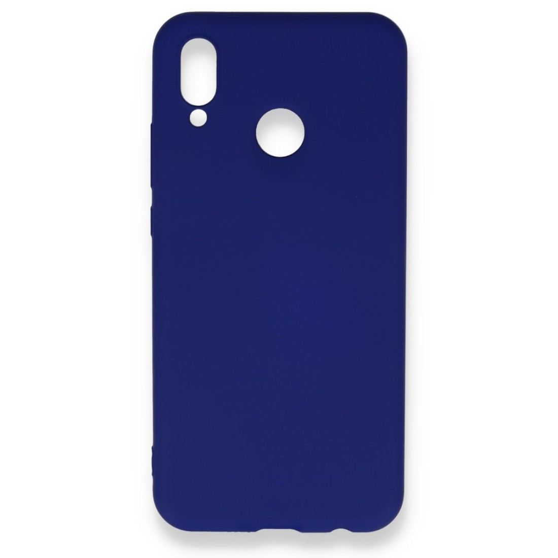  Huawei P20 Lite Kılıf Nano içi Kadife Silikon - Koyu Mavi