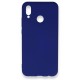  Huawei P20 Lite Kılıf Nano içi Kadife Silikon - Koyu Mavi