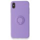iPhone XS Max Kılıf Viktor Yüzüklü Silikon - Mor iPhone XS Max Kılıf Viktor Yüzüklü Silikon - Mor