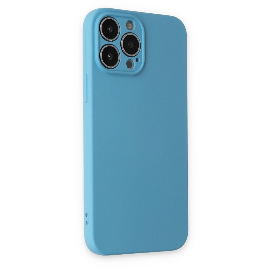 iPhone 15 Pro Max Kılıf Nano içi Kadife Silikon - Mavi iPhone 15 Pro Max Kılıf Nano içi Kadife Silikon - Mavi