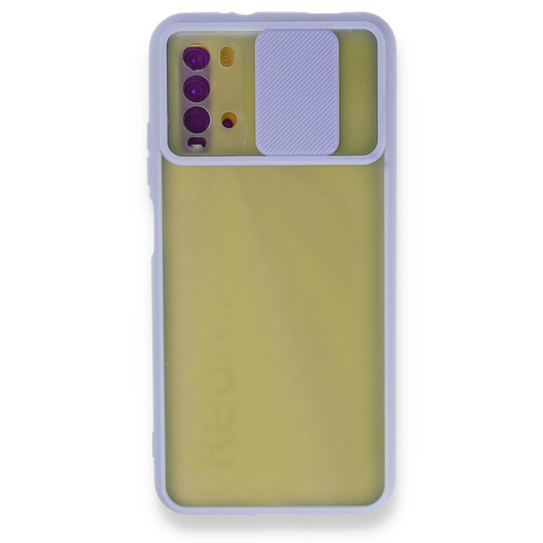  Xiaomi Redmi 9T Kılıf Palm Buzlu Kamera Sürgülü Silikon - Lila