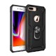  iPhone 7 Plus Kılıf Sofya Yüzüklü Silikon Kapak - Siyah