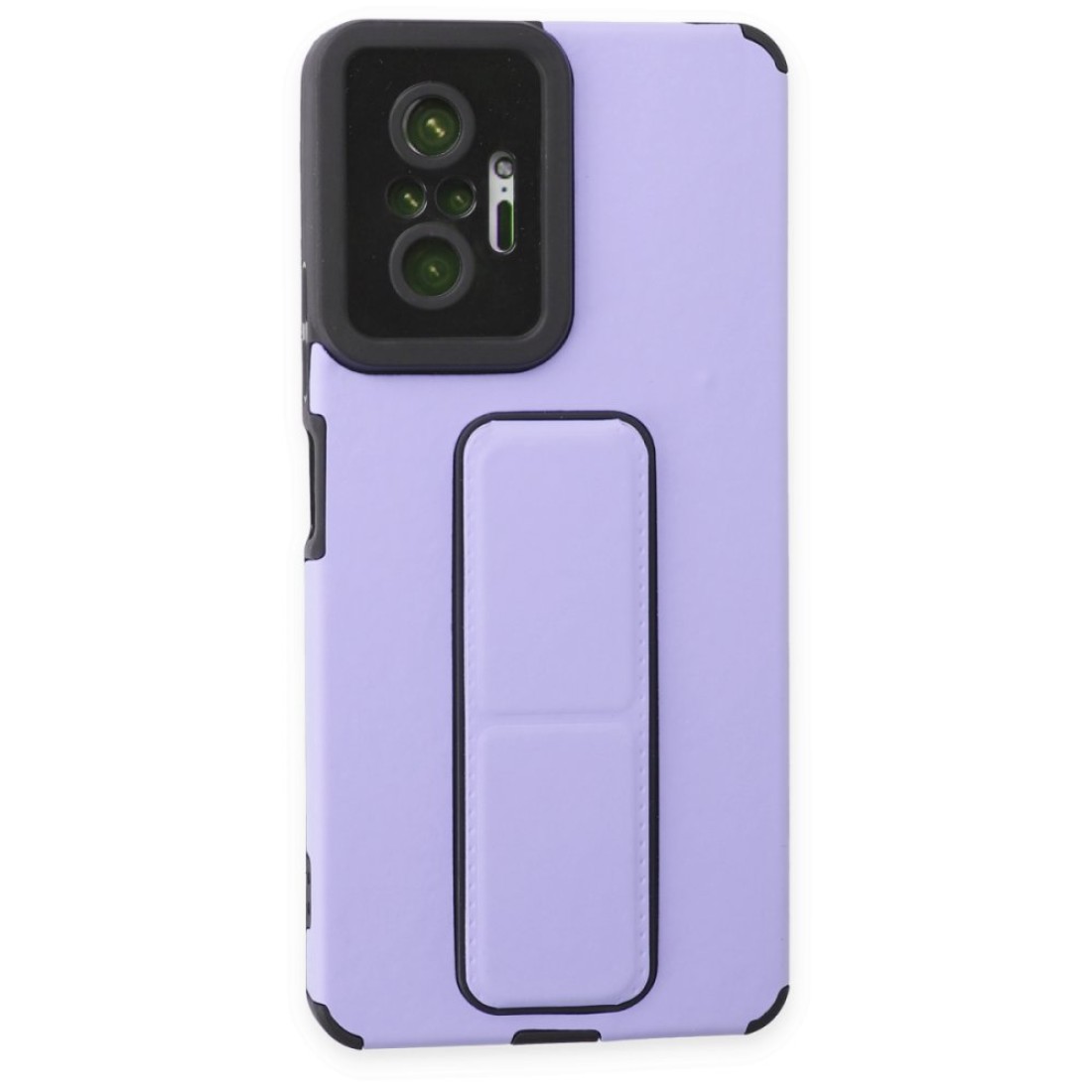  Xiaomi Redmi Note 10 Pro Kılıf Mega Standlı Silikon - Lila