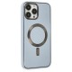 iPhone 13 Pro Max Kılıf Coco Deri Magneticsafe Silikon - Sierra Blue