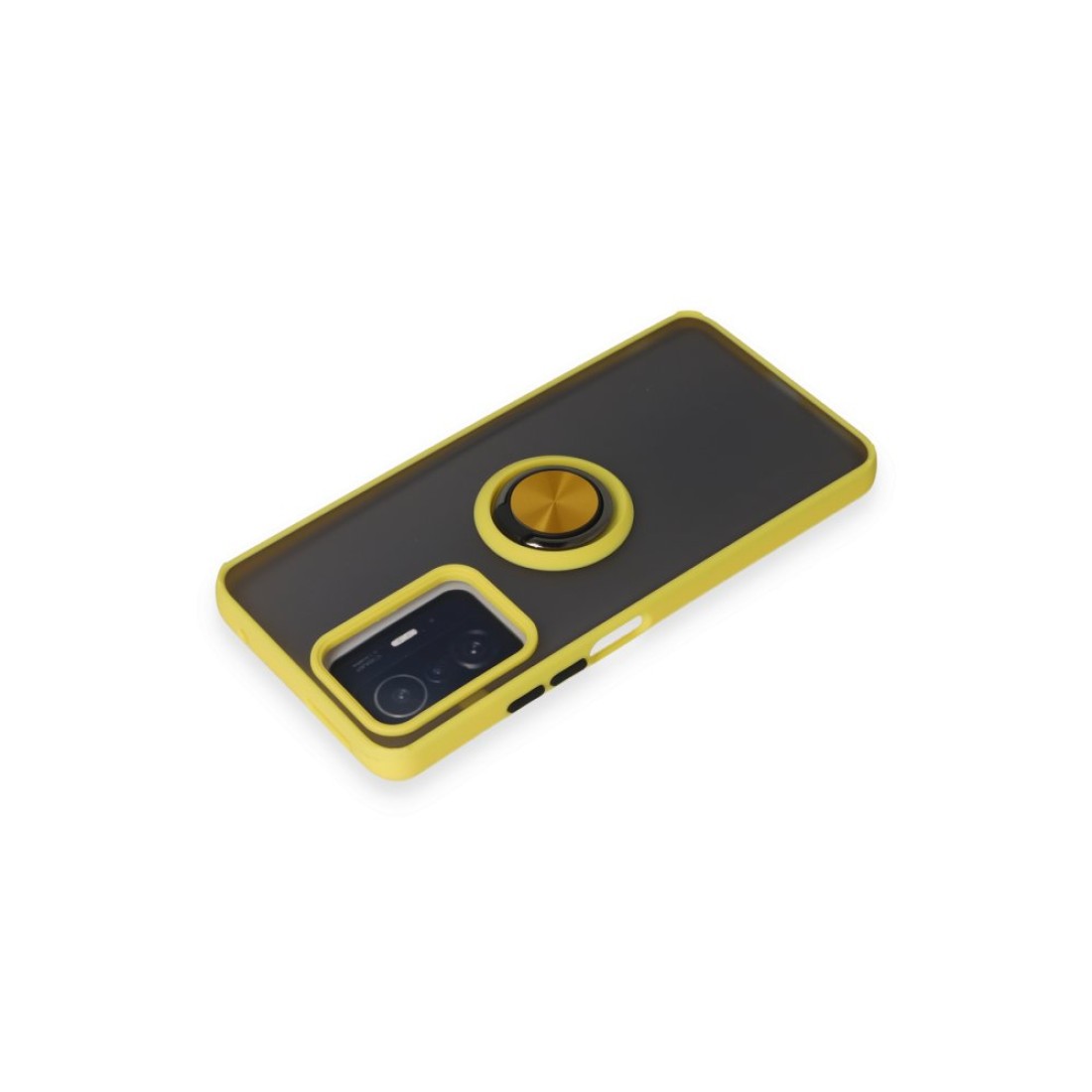 Xiaomi Mi 11T Pro Kılıf Montreal Yüzüklü Silikon Kapak - Sarı Xiaomi Mi 11T Pro Kılıf Montreal Yüzüklü Silikon Kapak - Sarı