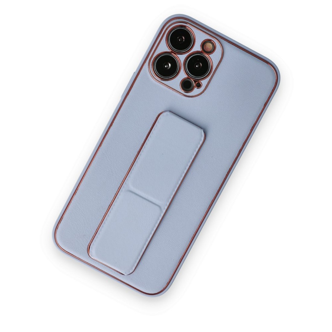  iPhone 14 Pro Kılıf Coco Deri Standlı Kapak - Sky Blue
