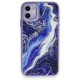 iPhone 12 Kılıf Moda Simli Kapak - Mavi iPhone 12 Kılıf Moda Simli Kapak - Mavi