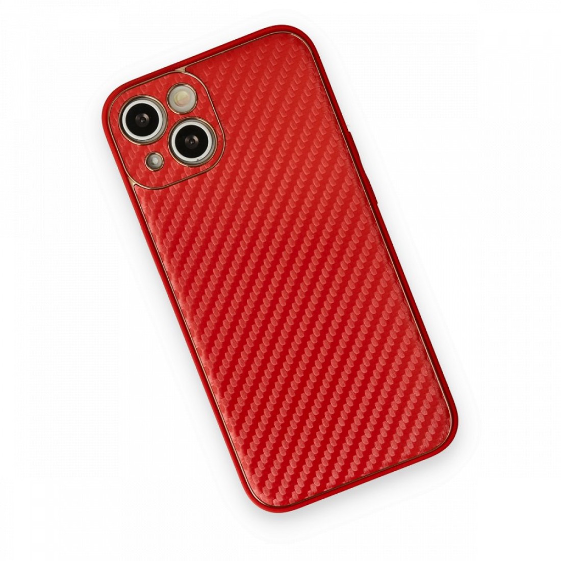  iPhone 13 Kılıf Coco Karbon Silikon - Kırmızı