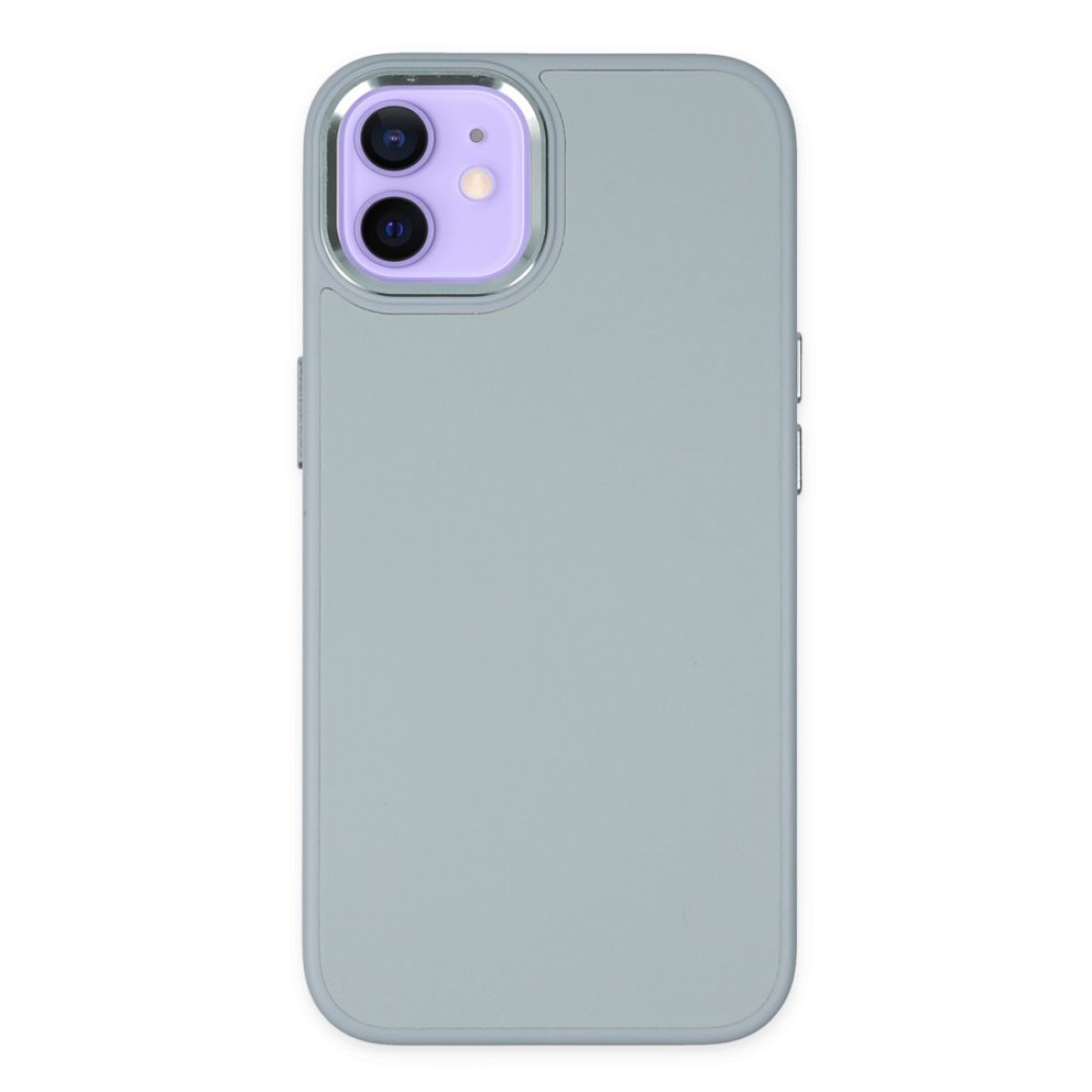  iPhone 12 Kılıf Asya Deri Silikon - Sierra Blue