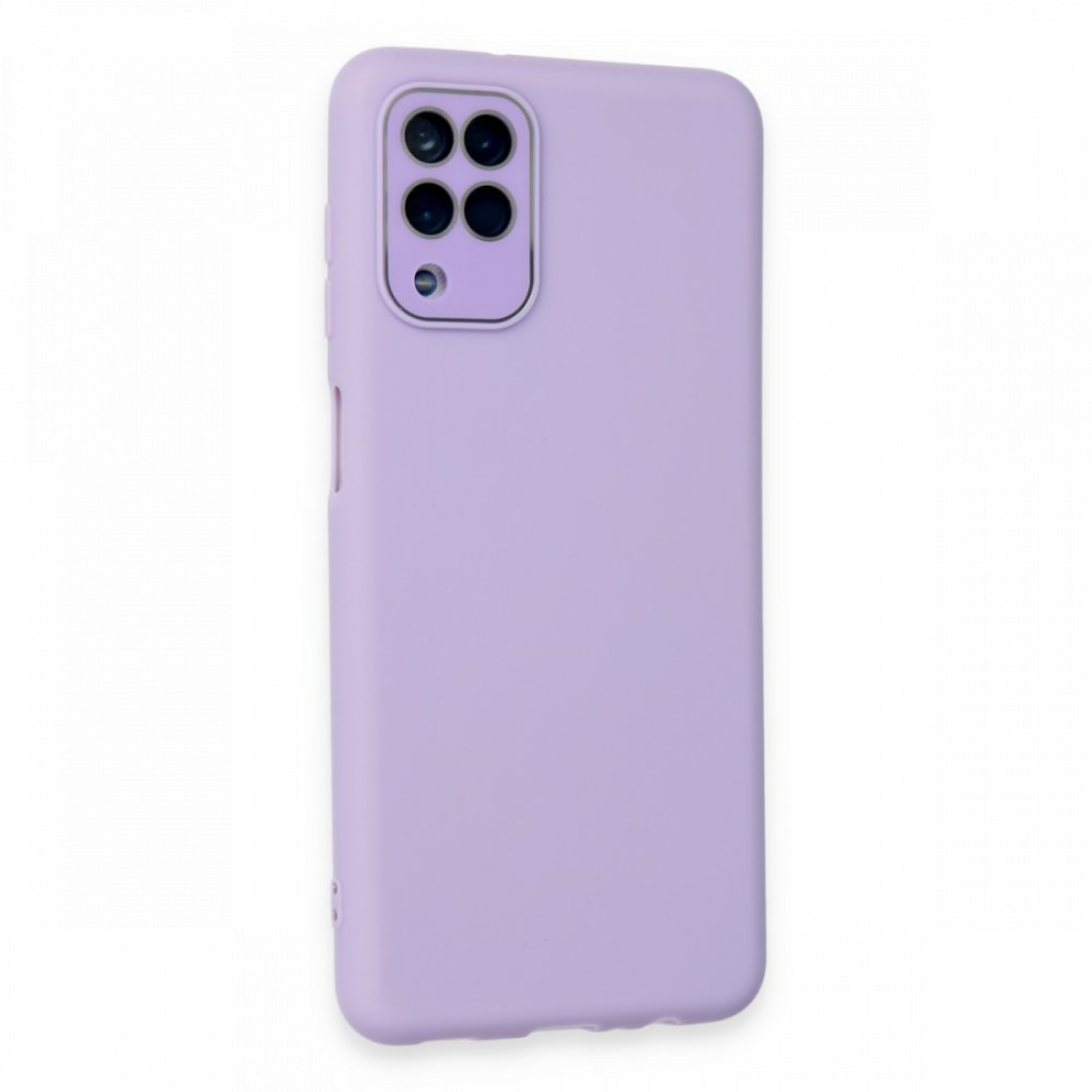  Samsung Galaxy M32 Kılıf Lansman Glass Kapak - Lila