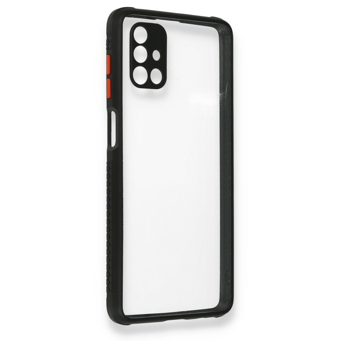  Samsung Galaxy M51 Kılıf Miami Şeffaf Silikon - Siyah