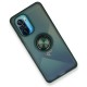 Xiaomi Redmi K40 Kılıf Montreal Yüzüklü Silikon Kapak - Yeşil Xiaomi Redmi K40 Kılıf Montreal Yüzüklü Silikon Kapak - Yeşil