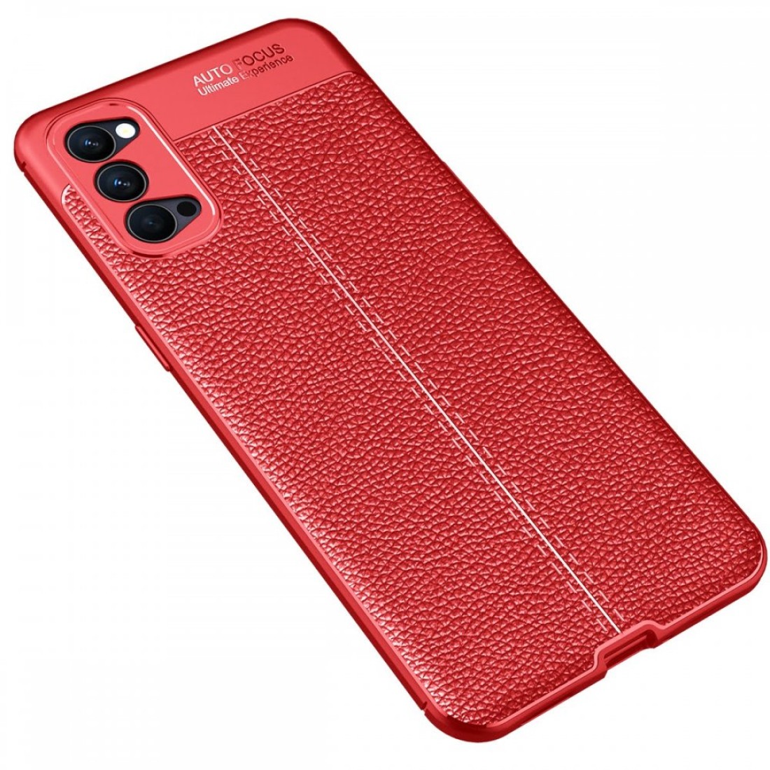  Oppo Reno 4 Kılıf Auto Focus Kapak - Kırmızı