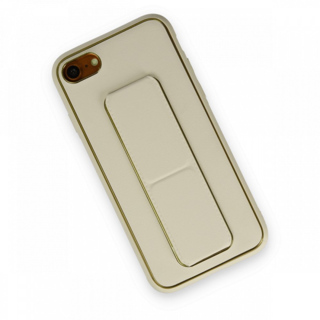 iPhone 8 Kılıf Coco Deri Standlı Kapak - Beyaz iPhone 8 Kılıf Coco Deri Standlı Kapak - Beyaz