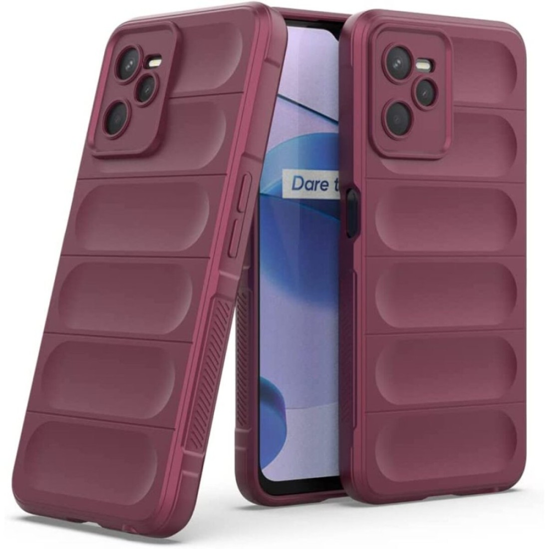 Realme C35 Kılıf Optimum Silikon - Bordo Realme C35 Kılıf Optimum Silikon - Bordo