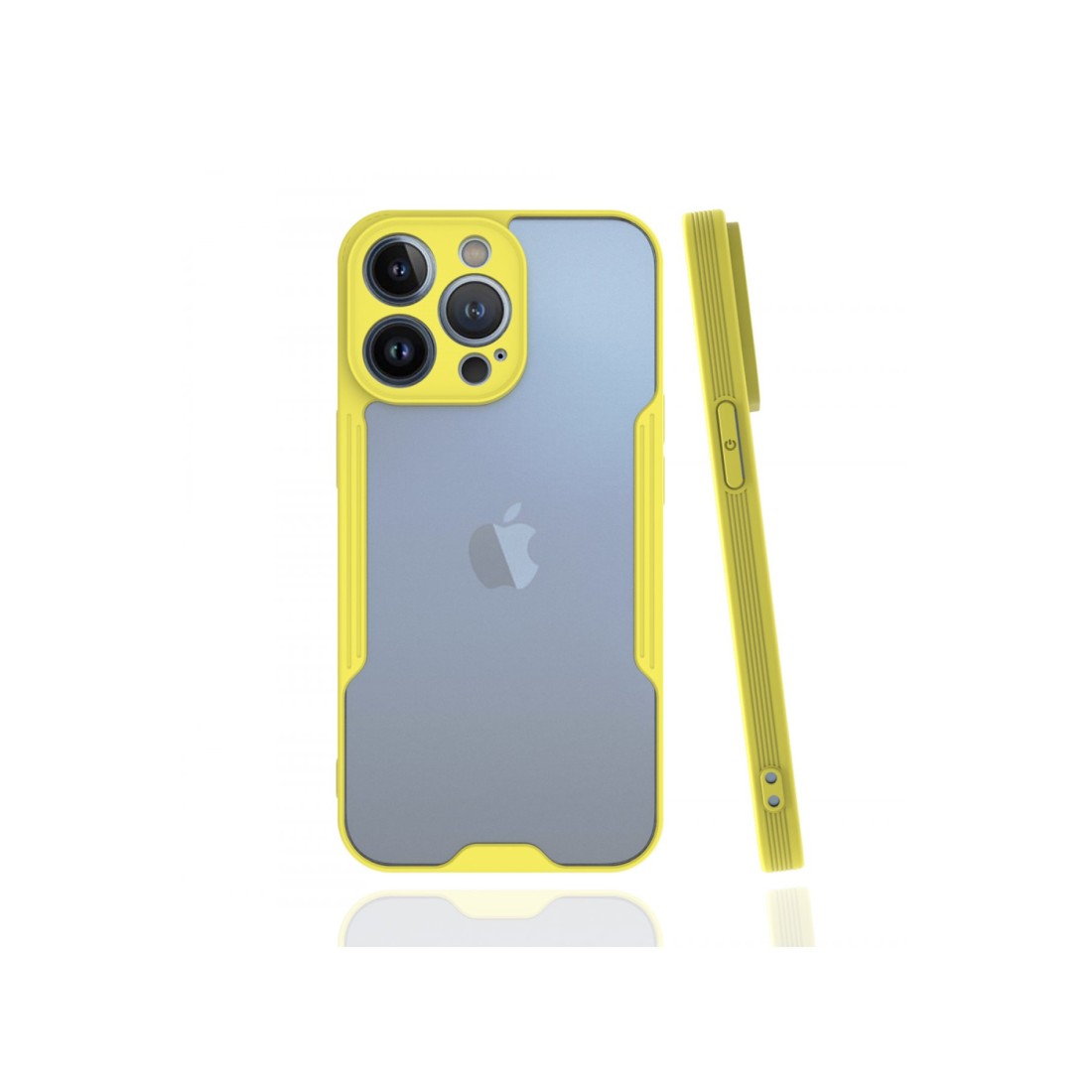 iPhone 13 Pro Max Kılıf Platin Silikon - Sarı iPhone 13 Pro Max Kılıf Platin Silikon - Sarı