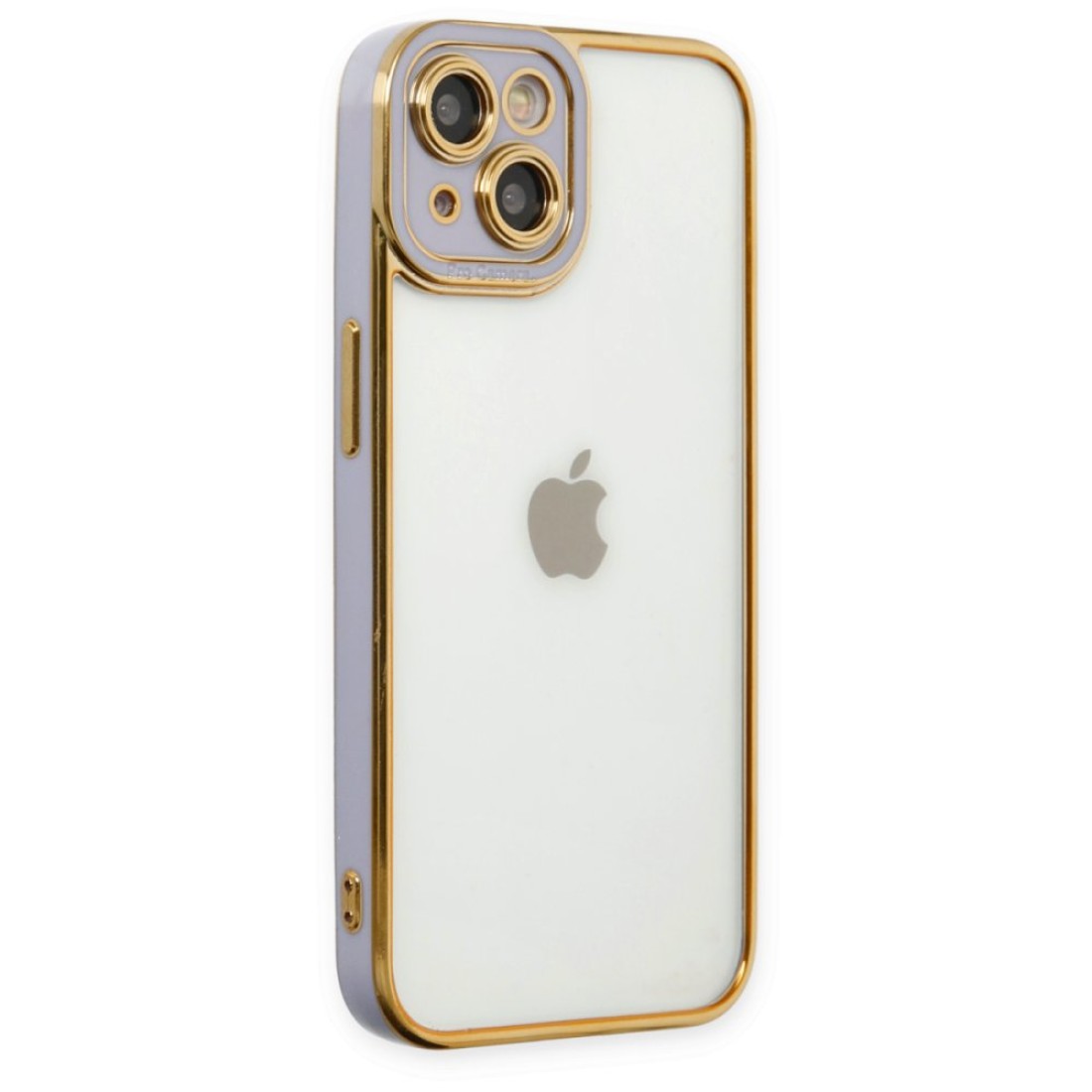  iPhone 14 Plus Kılıf Liva Lens Silikon - Lila