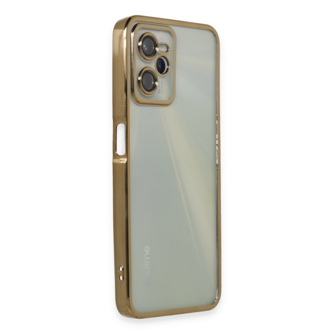 Realme C35 Kılıf Razer Lensli Silikon - Gold Realme C35 Kılıf Razer Lensli Silikon - Gold