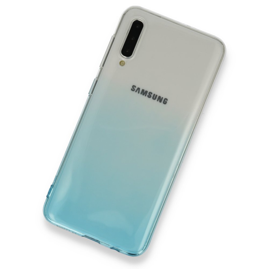  Samsung Galaxy A30S Kılıf Lüx Çift Renkli Silikon - Turkuaz