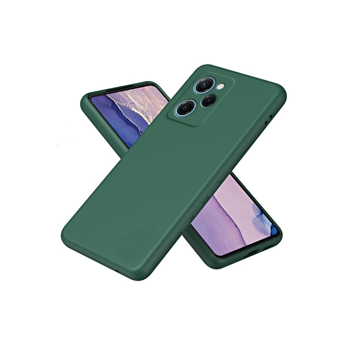  Xiaomi Poco X5 Pro 5G Kılıf Nano içi Kadife Silikon - Koyu Yeşil