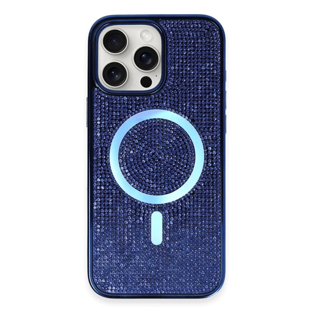  iPhone 16 Pro Kılıf Diamond Magsafe Kapak - Lacivert