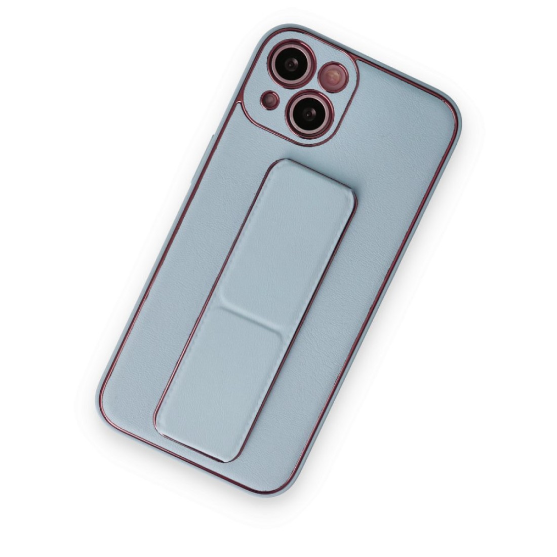 iPhone 14 Plus Kılıf Coco Deri Standlı Kapak - Sky Blue iPhone 14 Plus Kılıf Coco Deri Standlı Kapak - Sky Blue