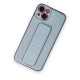 iPhone 14 Plus Kılıf Coco Deri Standlı Kapak - Sky Blue iPhone 14 Plus Kılıf Coco Deri Standlı Kapak - Sky Blue